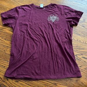 Gildan Softstyle Burgundy Red Men's T-Shirt Size L Asian Student Association ASA